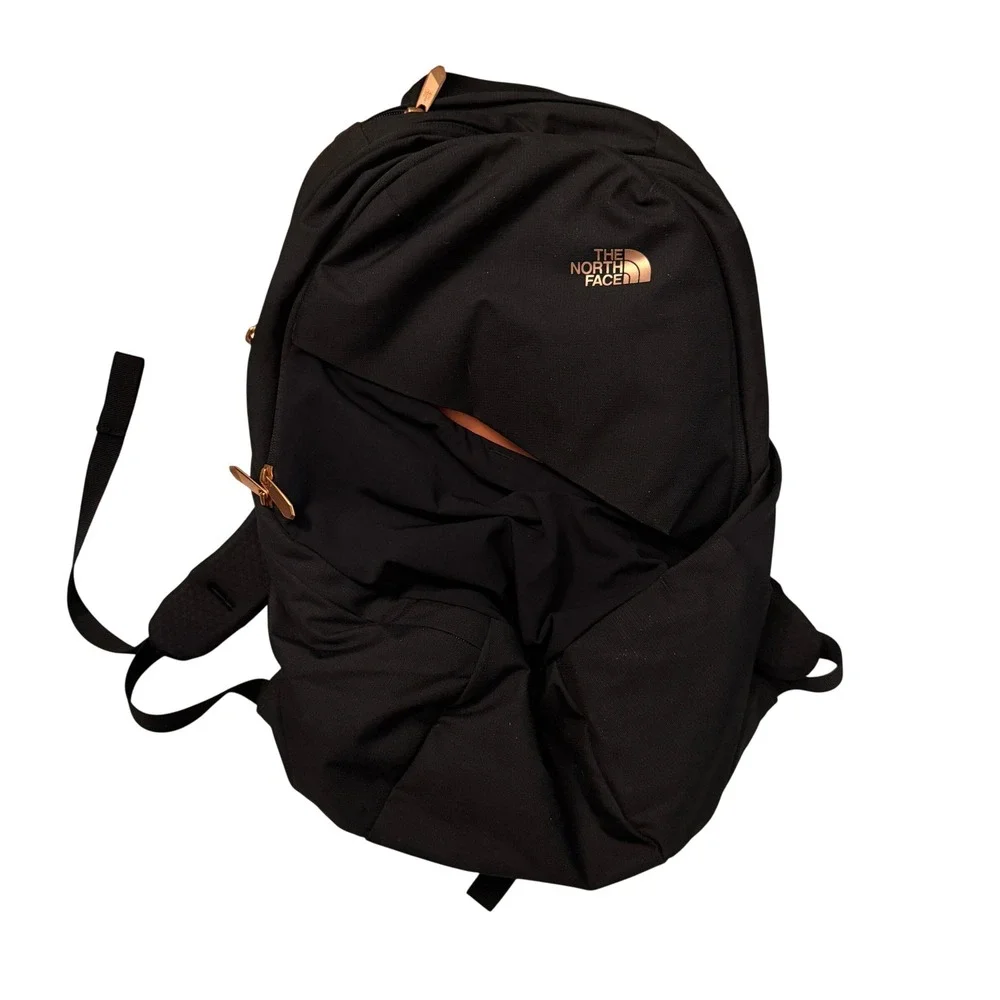 The North Face Electra Backpack Womens OS Black Rose Gold Excellent Daypack